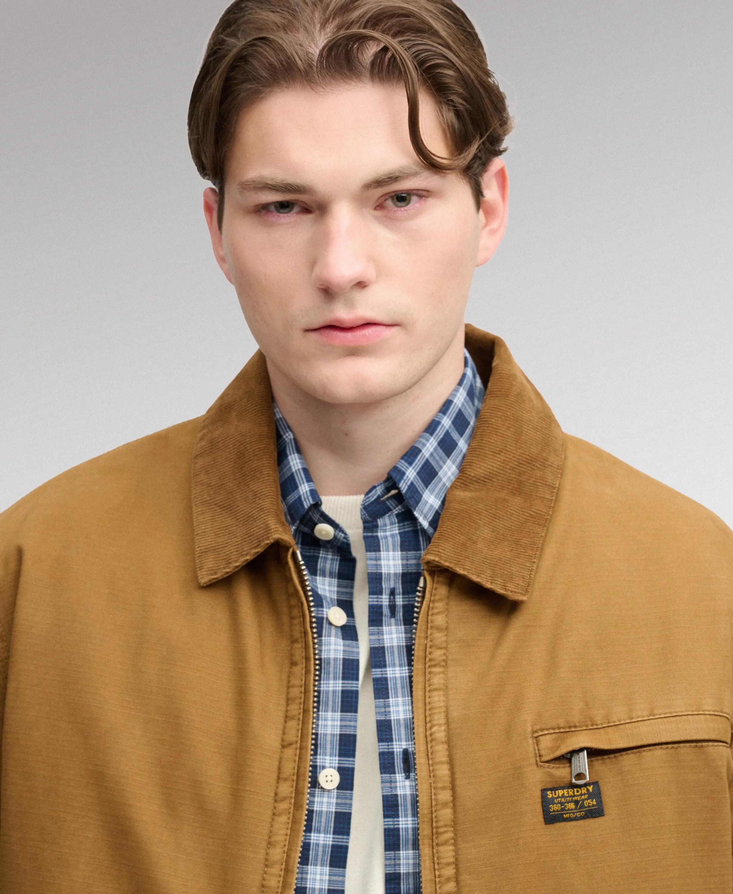 superdry Veste Workwear Ranch en twill - col en velours côtelé 4/5