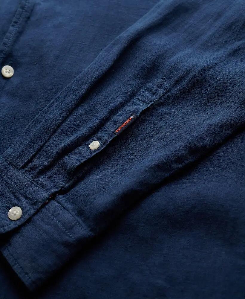superdry Camisa de linho Vacation manga comprida – NAVY 5/6