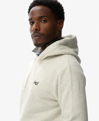 superdry Felpa Essential Logo Classic taglio loose fodera spazzolata