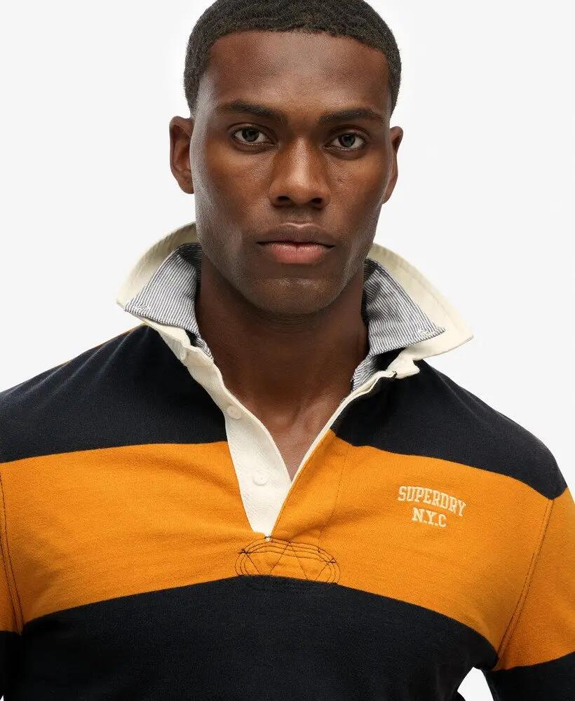 superdry Rugby Vintage Athletic Stripe – Polo décontracté en coton bio 4/7
