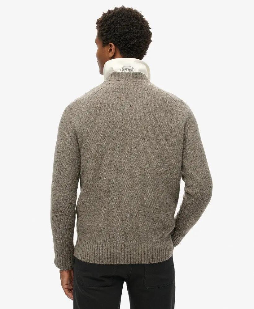 superdry Chunky Raglan Pullover — Slim Fit, Walnut Brown 4/6