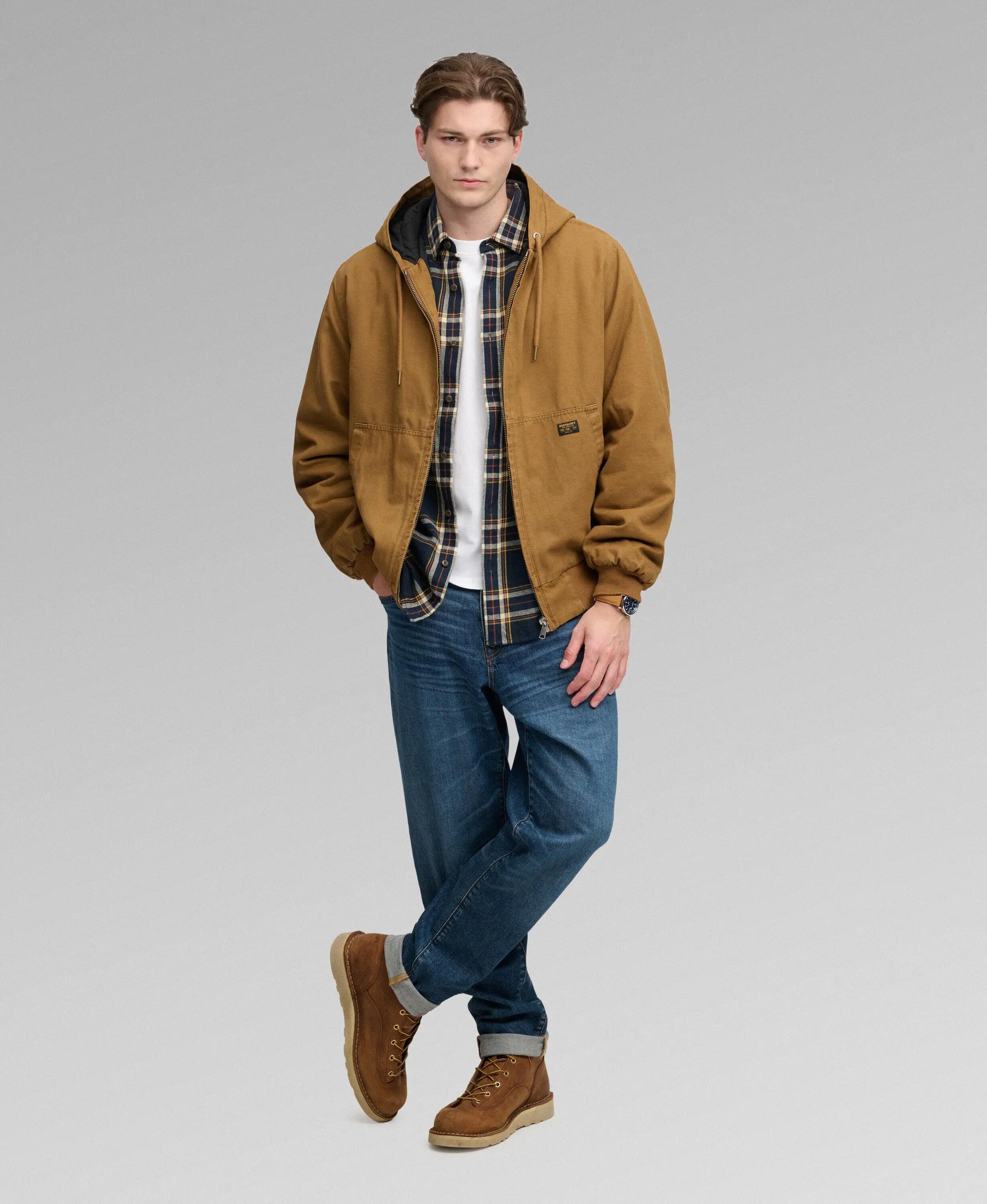 superdry Veste Bomber Hooded Workwear en coton matelassé 3/5