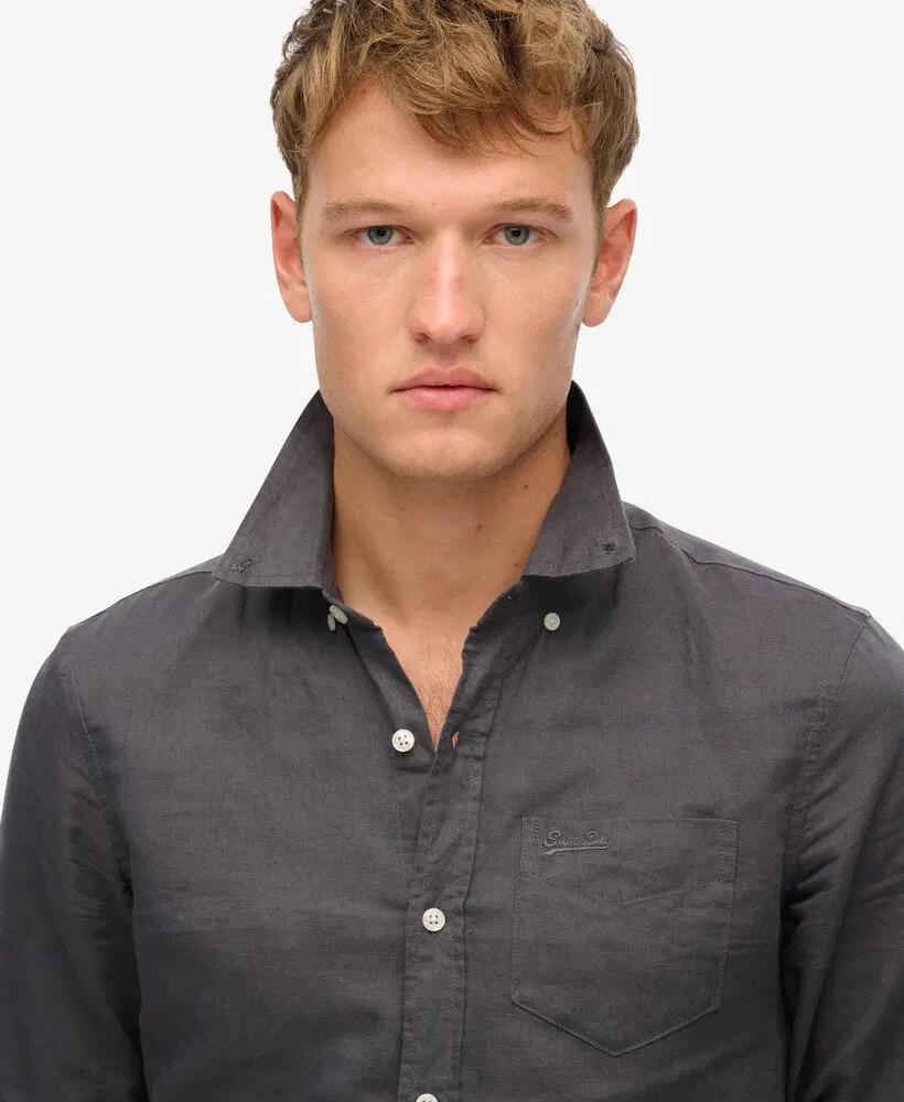 superdry Camisa manga comprida algodão-linho – Corte relaxed 3/6