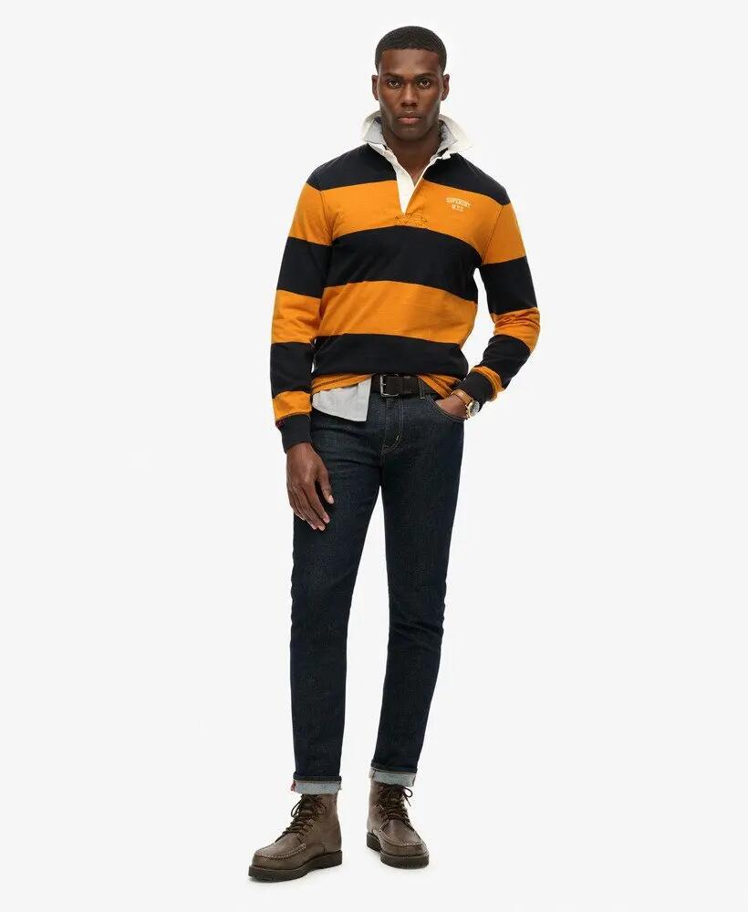 superdry Rugby Vintage Athletic Stripe – Polo décontracté en coton bio 3/7