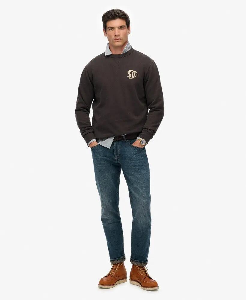 superdry The Merchant Store Felpa grafica – 100% Cotone Biologico, Fit Relaxed 3/5
