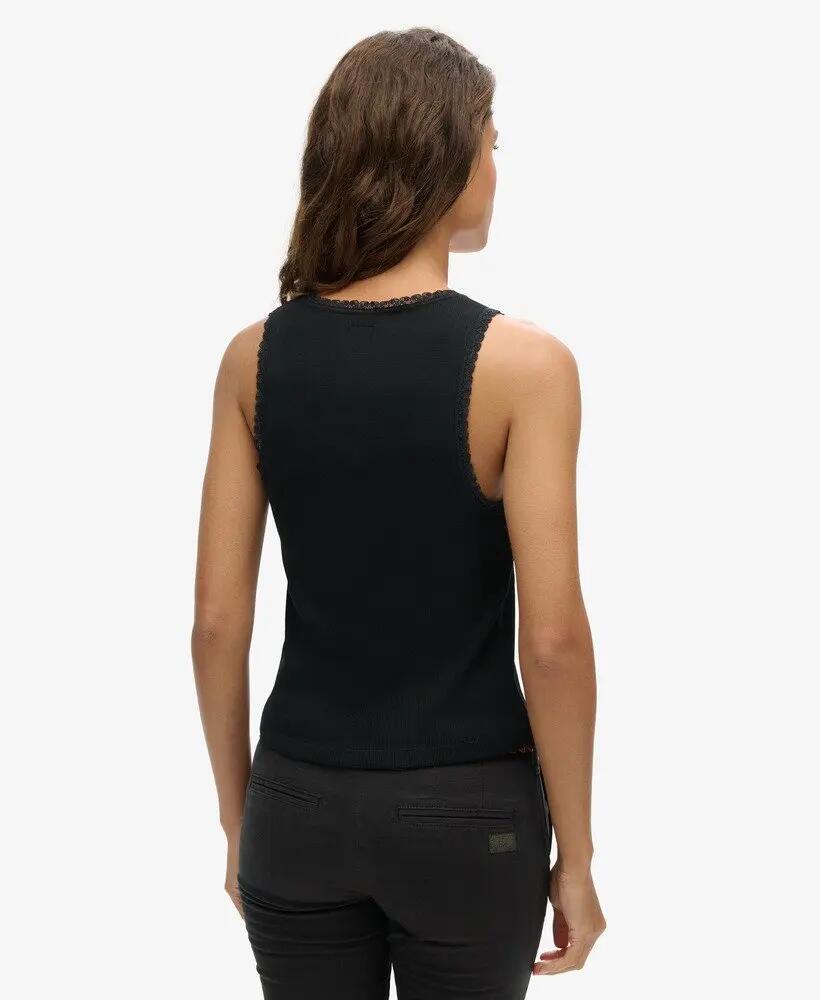 superdry Top de alças Athletic Essentials com renda 4/5