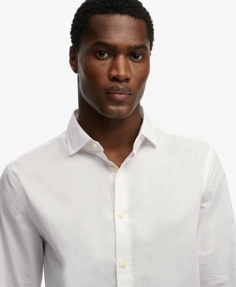 superdry Camisa Cut Away Poplin manga comprida em algodão orgânico 4/7