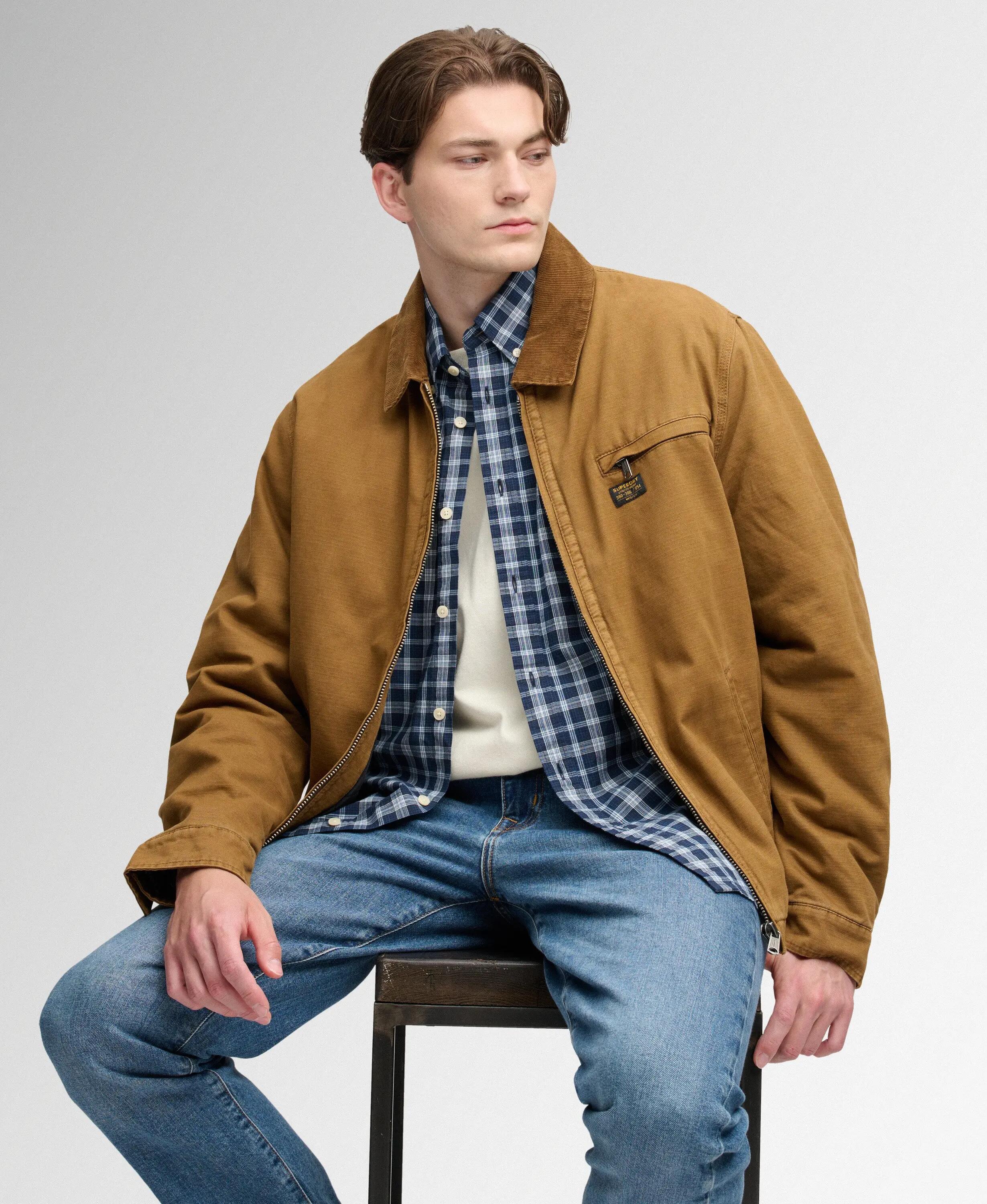 superdry Veste Workwear Ranch en twill - col en velours côtelé 2/5