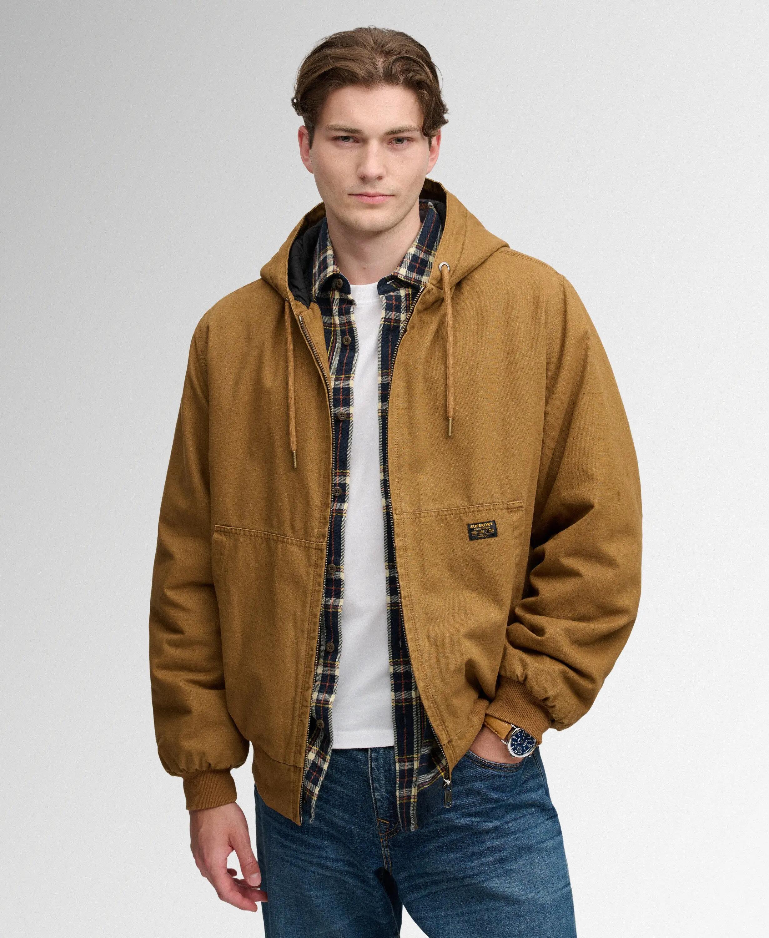 superdry Veste Bomber Hooded Workwear en coton matelassé 2/5