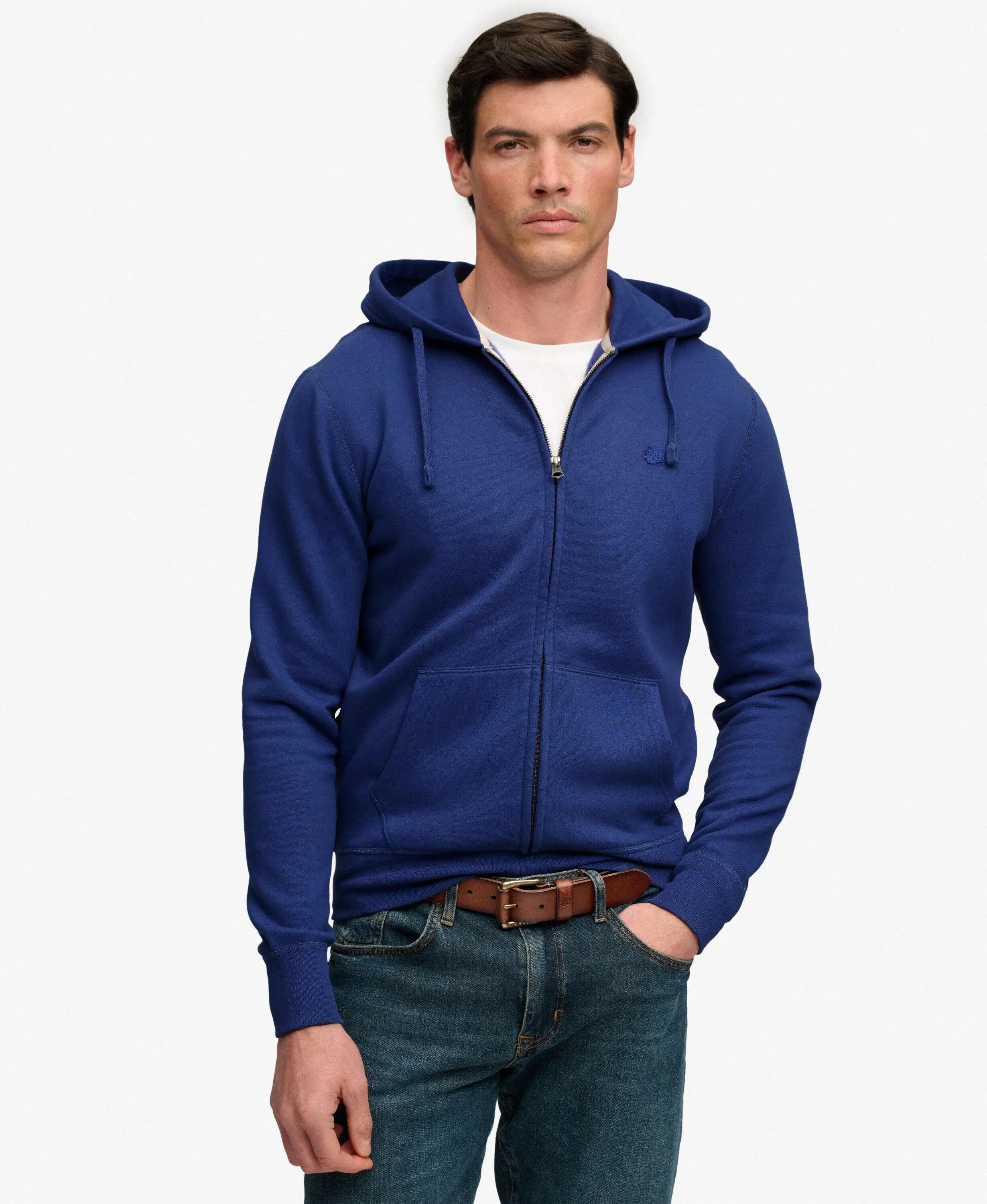 superdry Essential SD Co Logo Zip Hoodie – camisola com fecho em algodão e 5/7