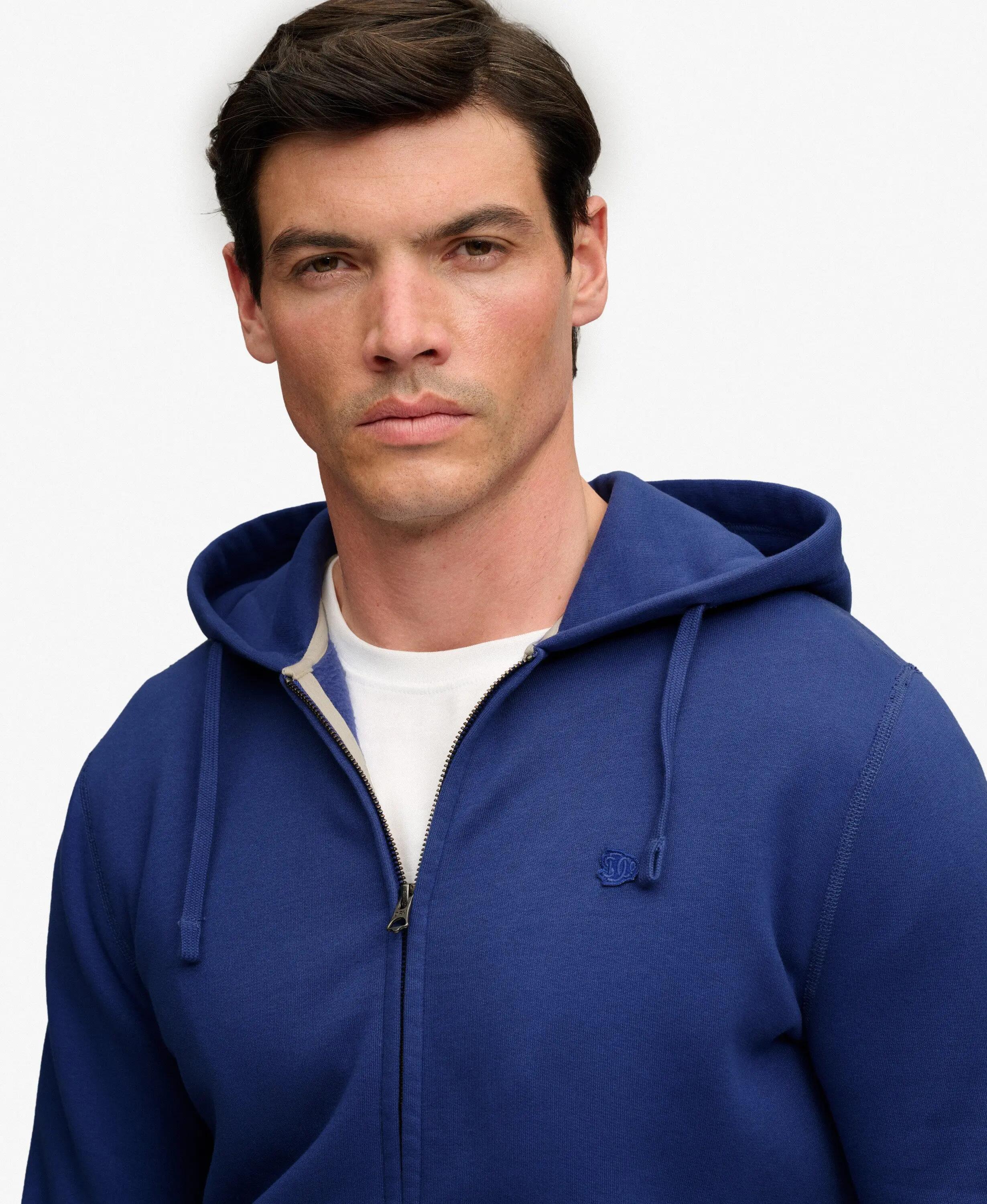 superdry Essential SD Co Logo Zip Hoodie – camisola com fecho em algodão e 4/7