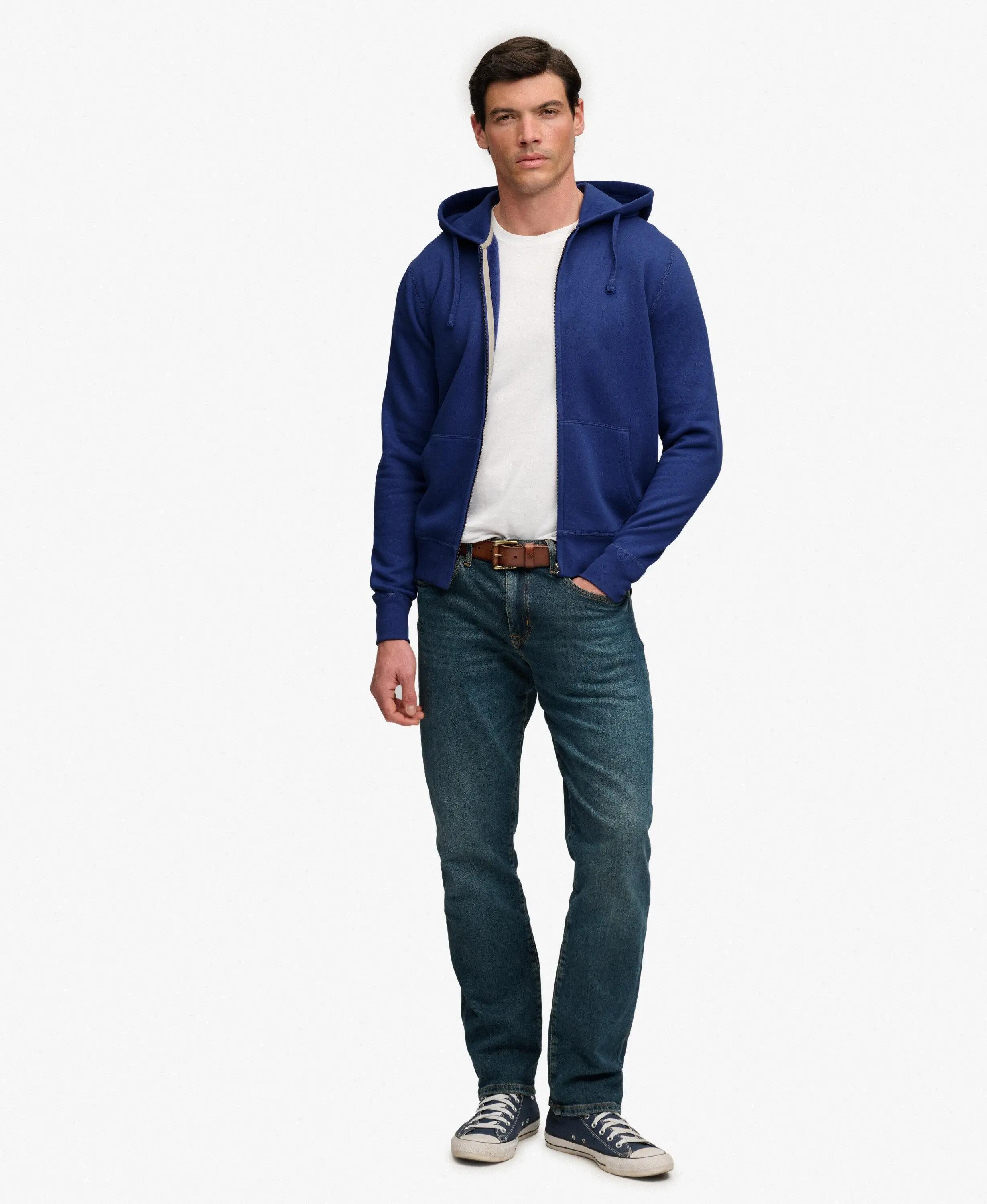 superdry Essential SD Co Logo Zip Hoodie – camisola com fecho em algodão e 3/7