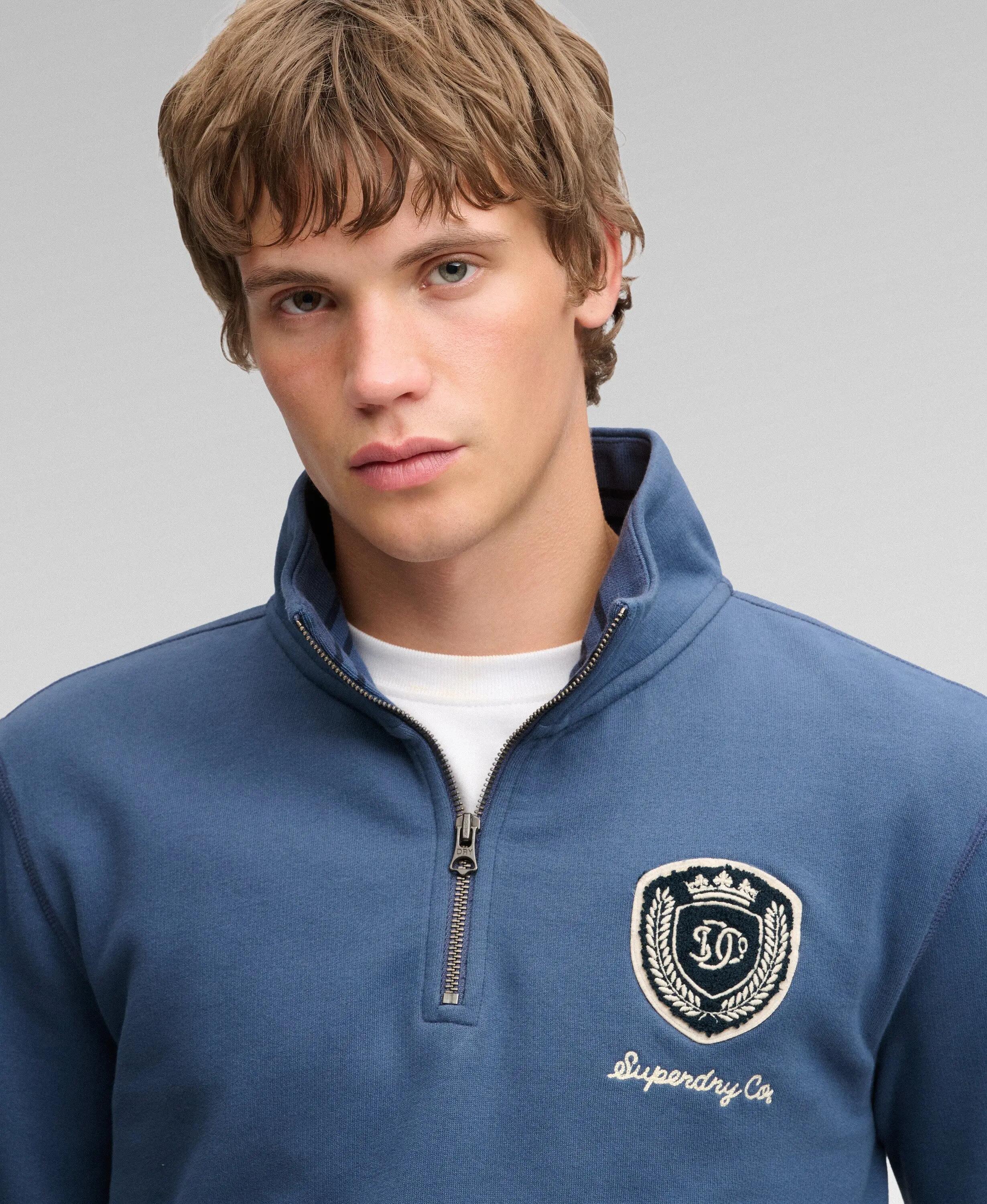 superdry Sweatshirt Vintage Athletic Half Zip em algodão e poliéster reciclado 4/7