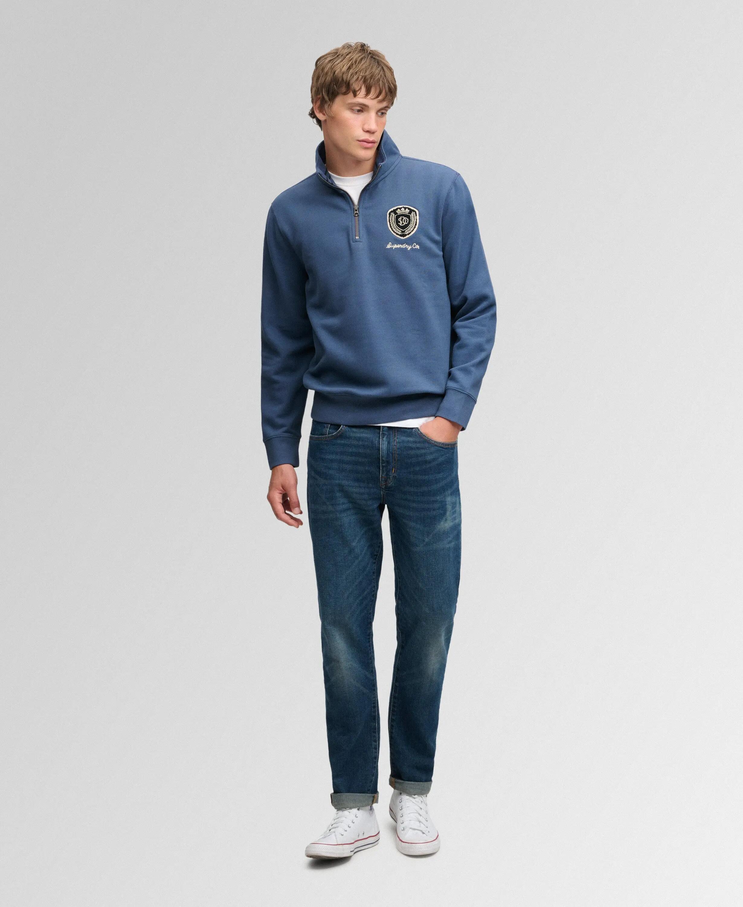 superdry Sweatshirt Vintage Athletic Half Zip em algodão e poliéster reciclado 3/7