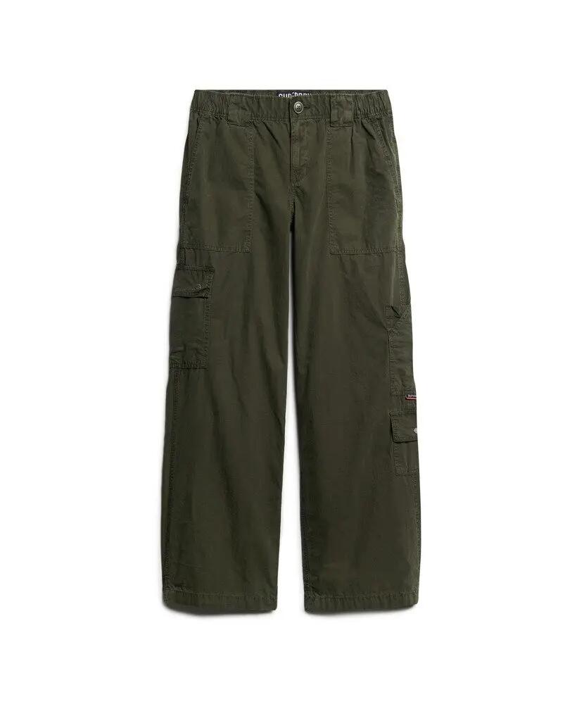 superdry Pantalon cargo brodé Lr en coton — Surplus Goods Olive Green 6/6