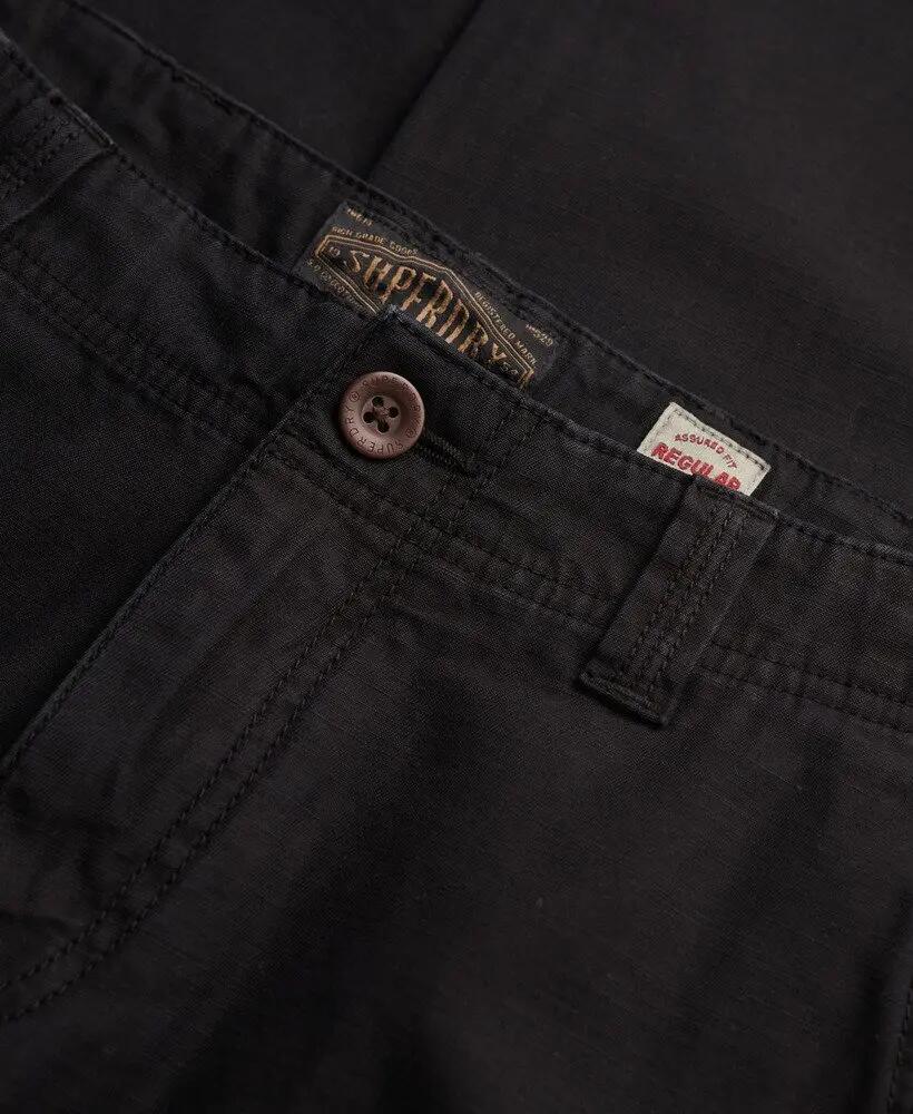 superdry Pantalon Chino Tapered Washed en Coton - JET BLACK 3/3