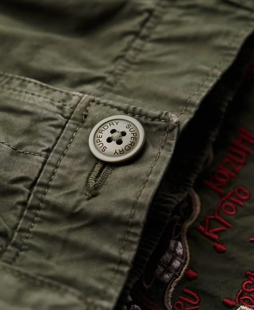 superdry Pantalon cargo brodé Lr en coton — Surplus Goods Olive Green 5/6
