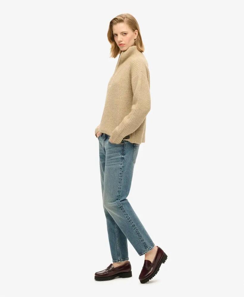 superdry Jeansy Slim z organicznej bawełny, średni stan — Logan Vintage Dark 4/6
