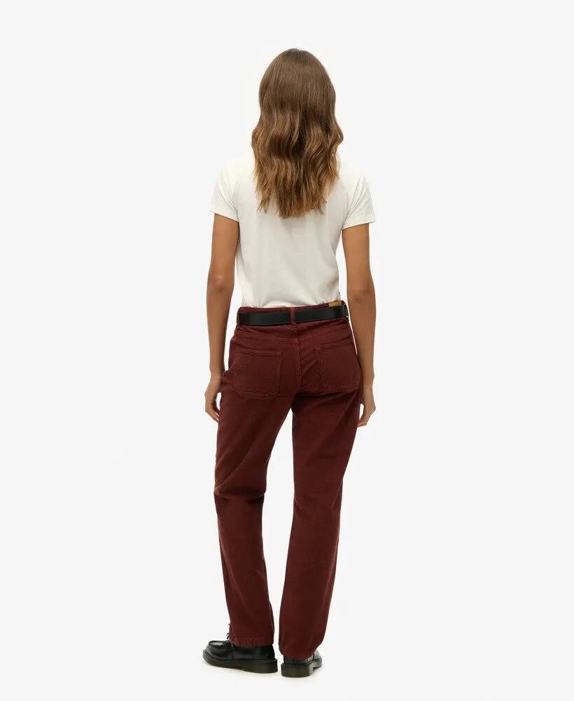 superdry Pantaloni in velluto a coste Straight Leg da donna 6/7