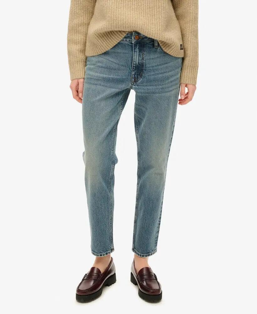 superdry Jeansy Slim z organicznej bawełny, średni stan — Logan Vintage Dark 2/6