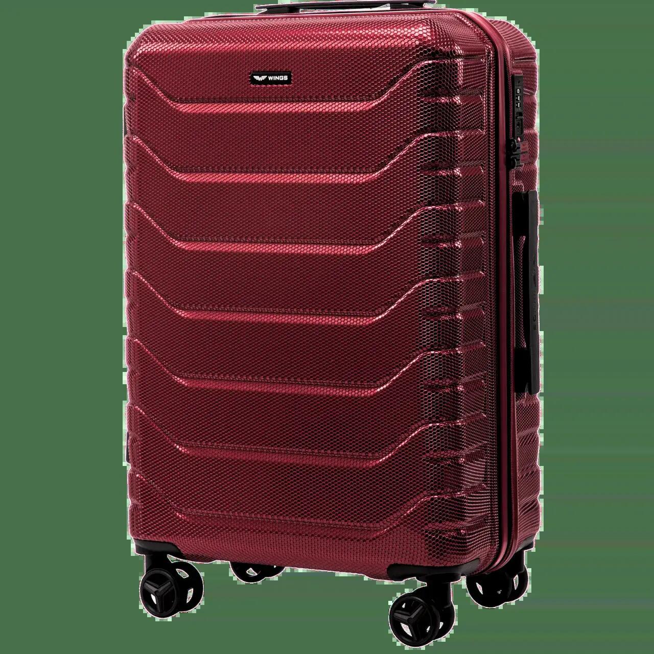 Ensemble de 4 valises Wings CRAKE POLYCARBONATE 100% WINE RED S/M/L + MINI 4/10