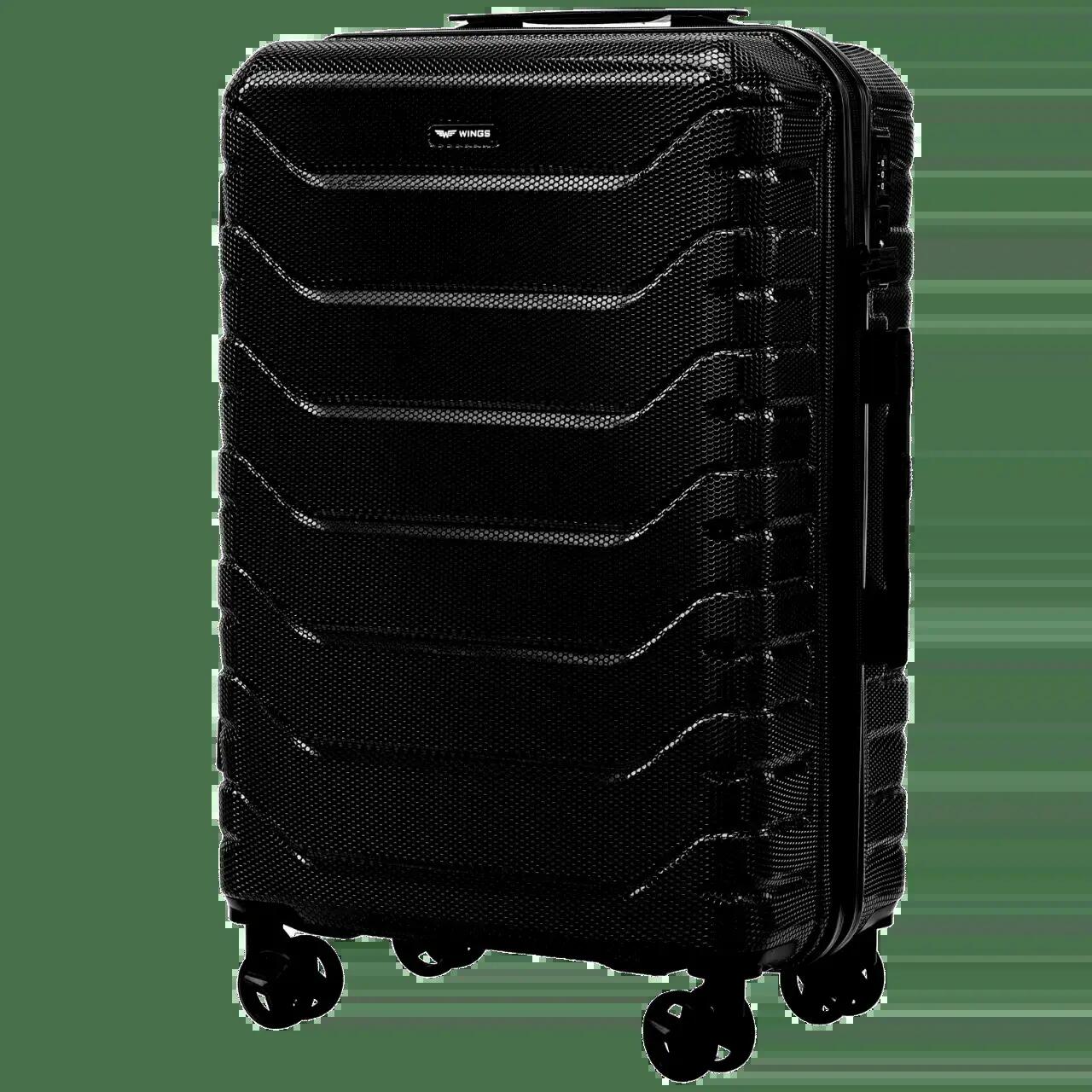 Ensemble de 4 valises Wings CRAKE POLYCARBONE 100% NOIR S/M/L + MINI 4/10