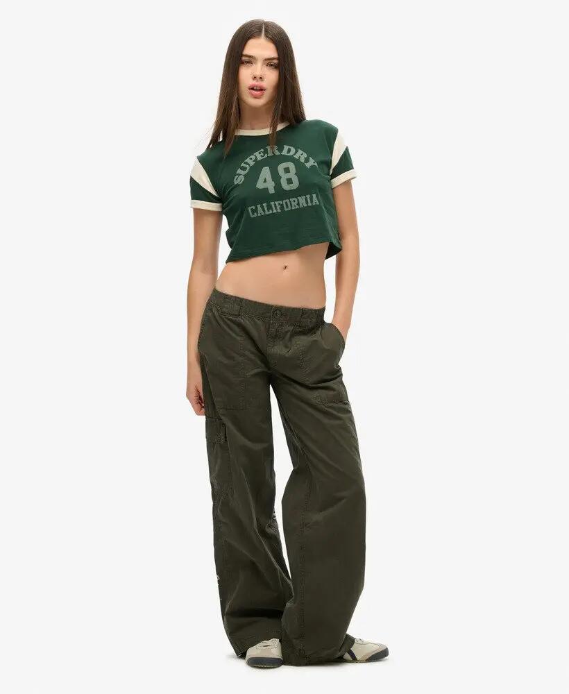 superdry Pantalon cargo brodé Lr en coton — Surplus Goods Olive Green 2/6