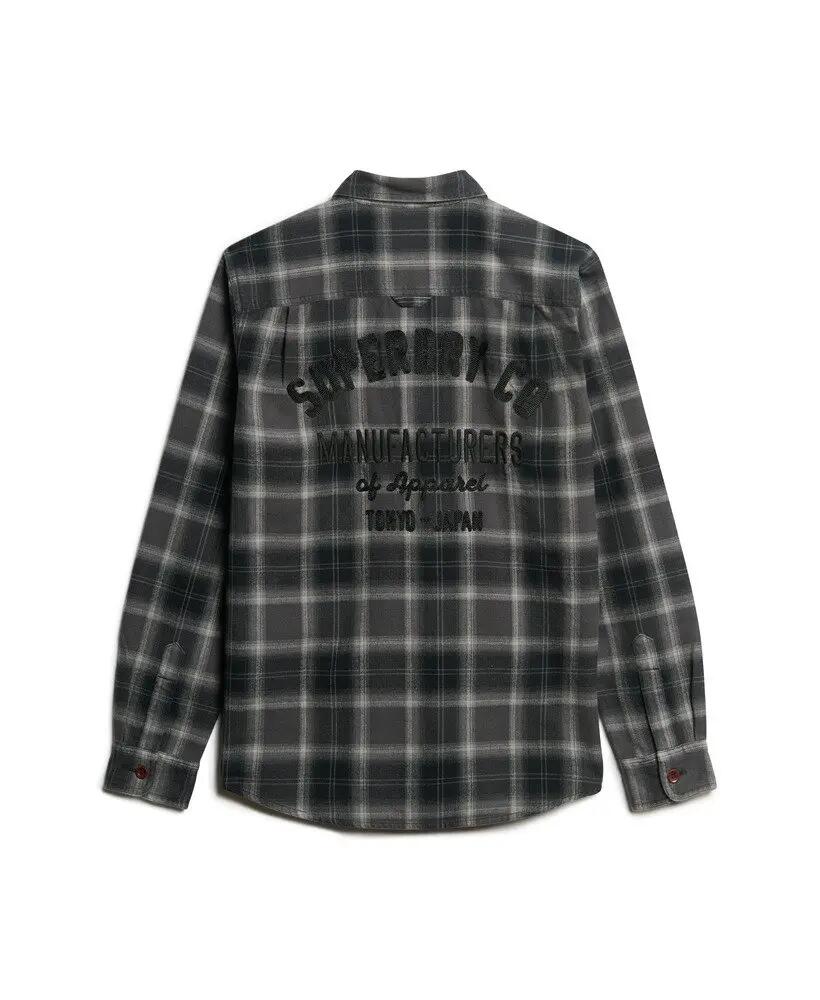 superdry Herren Overshirt bestickt kariert Roderick Check Black 7/7