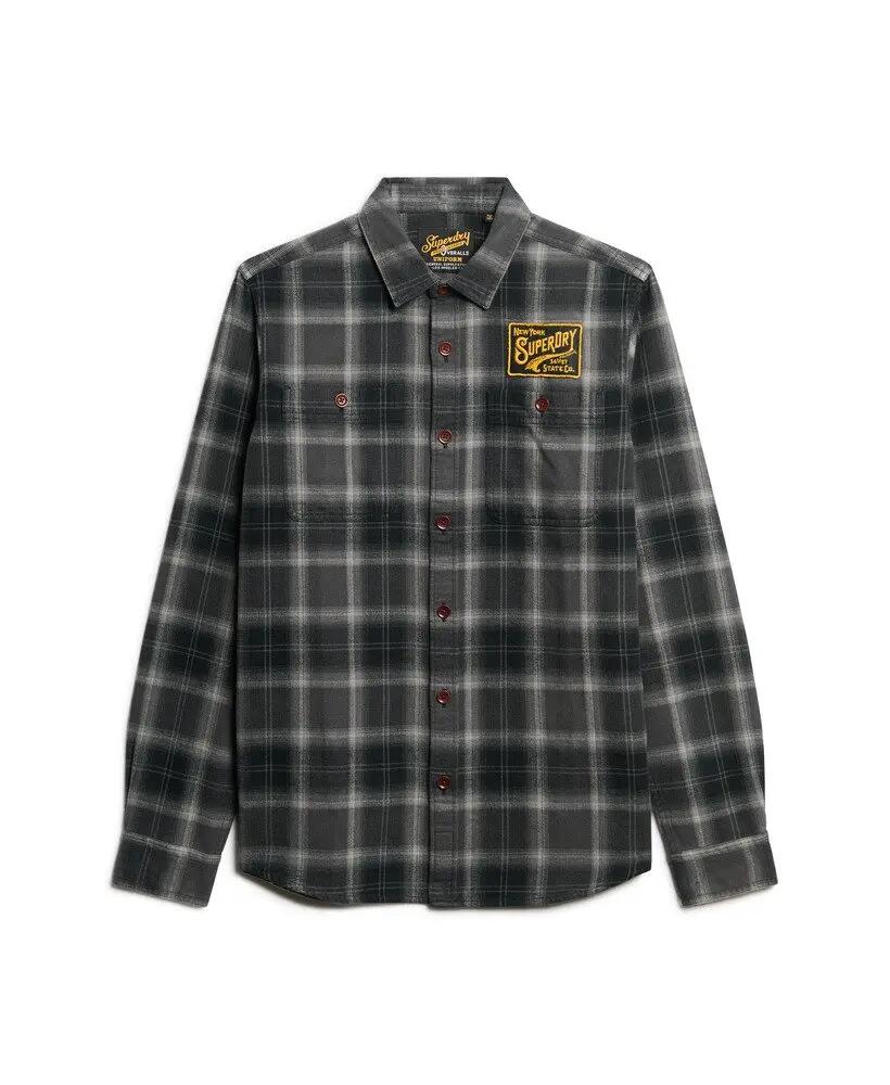 superdry Herren Overshirt bestickt kariert Roderick Check Black 6/7