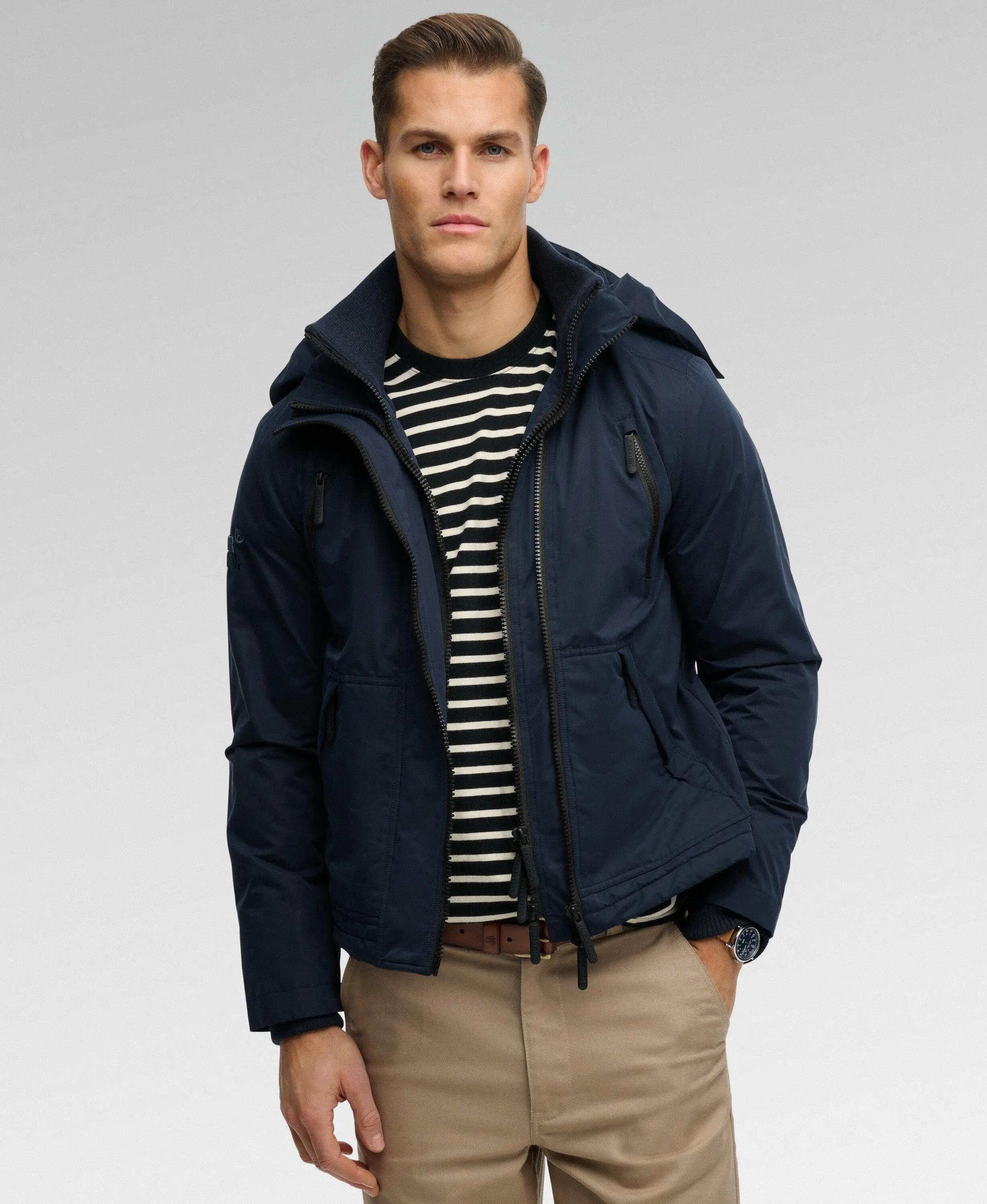 superdry Casaco Hooded Microfibre Arctic Windcheater — DWR 5/7