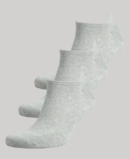 superdry Unisex Trainer-Socken aus Bio-Baumwolle, GREY MARL