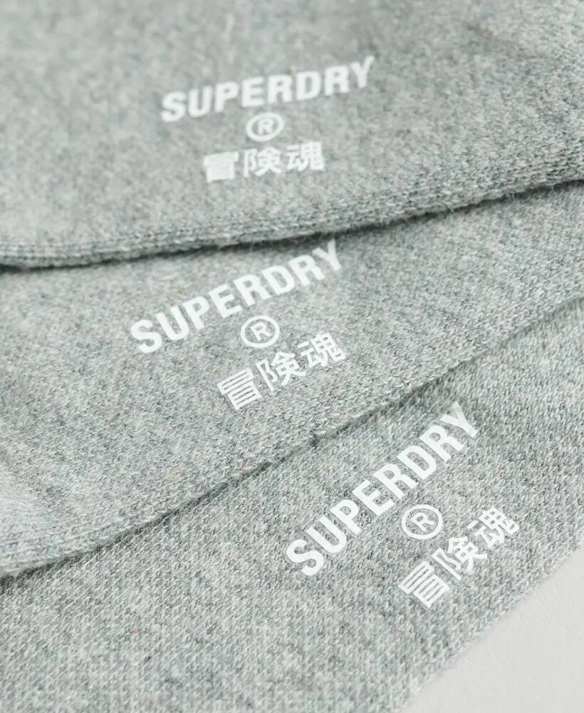 superdry Pack calcetines trainer unisex algodón orgánico, GREY MARL 4/4