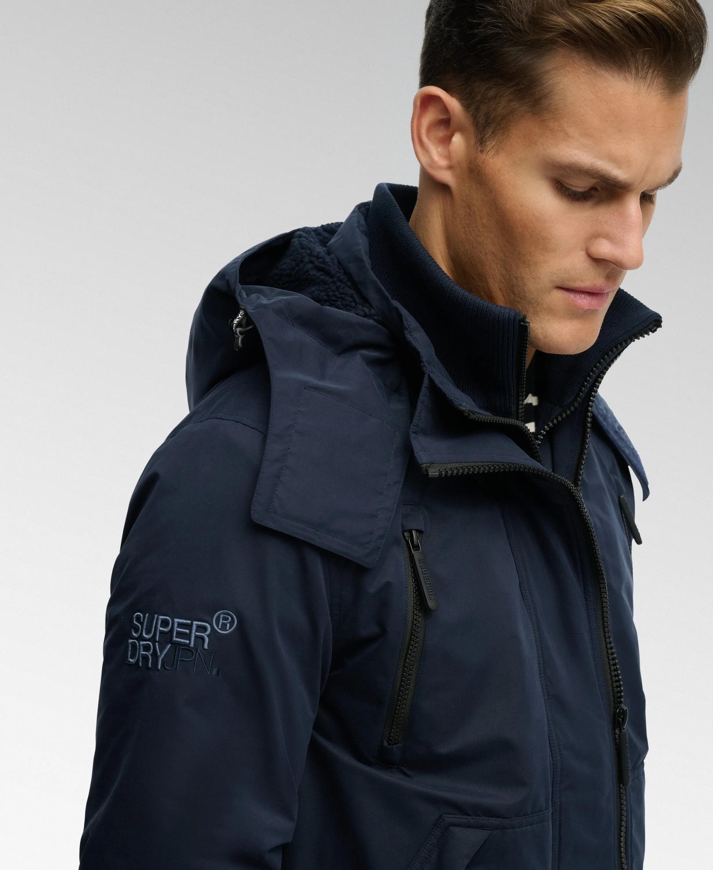 superdry Casaco Hooded Microfibre Arctic Windcheater — DWR 2/7