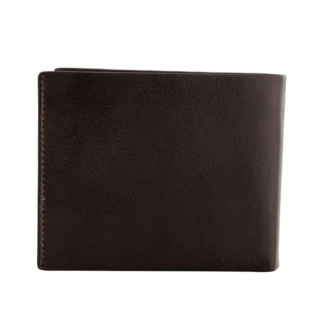 Portefeuille homme marron WINGS en cuir naturel de chèvre 4/6