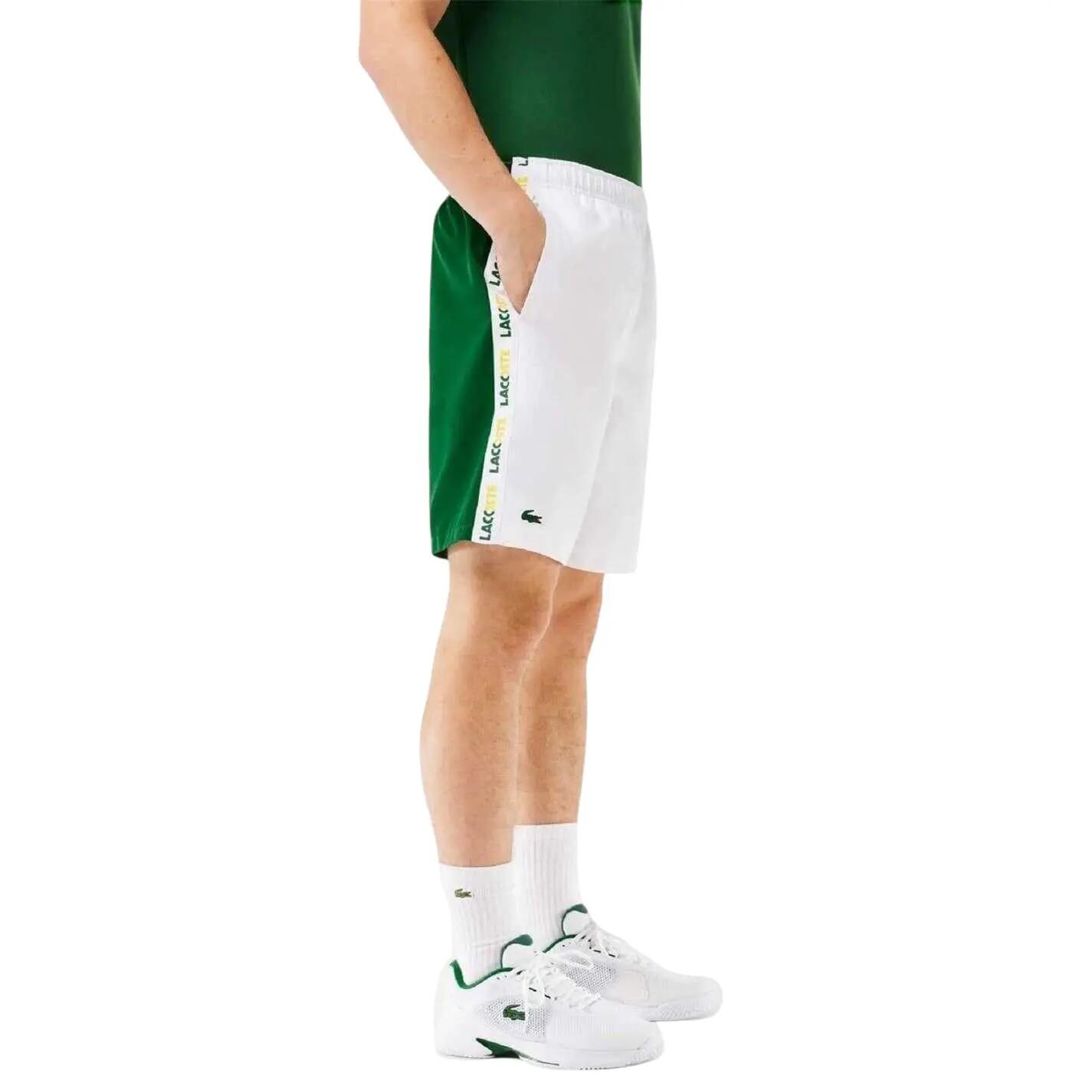 Shorts für , Tennis Herren Weiß/Grün 3/5