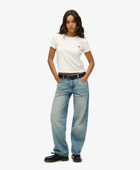 superdry Jean taille mi-haute à jambes larges