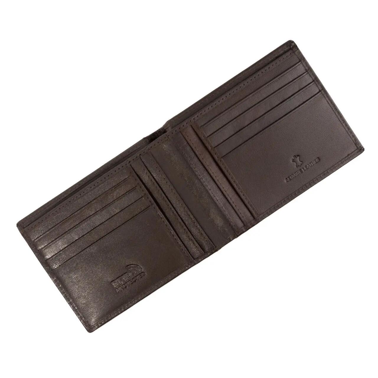 Portefeuille homme marron WINGS en cuir naturel de chèvre 2/6
