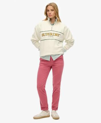 superdry Mid Rise Chino - Dames chino met middelhoge taille
