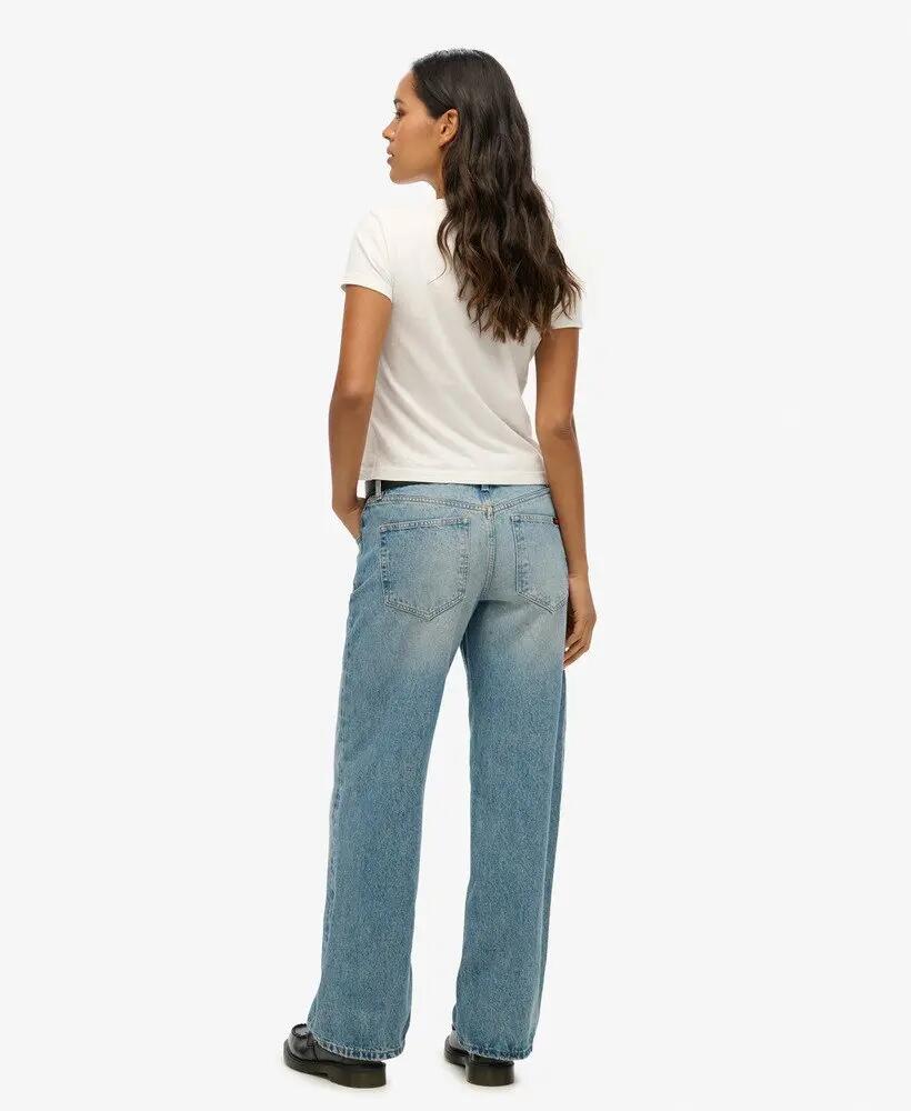 superdry Jean taille mi-haute à jambes larges 5/7