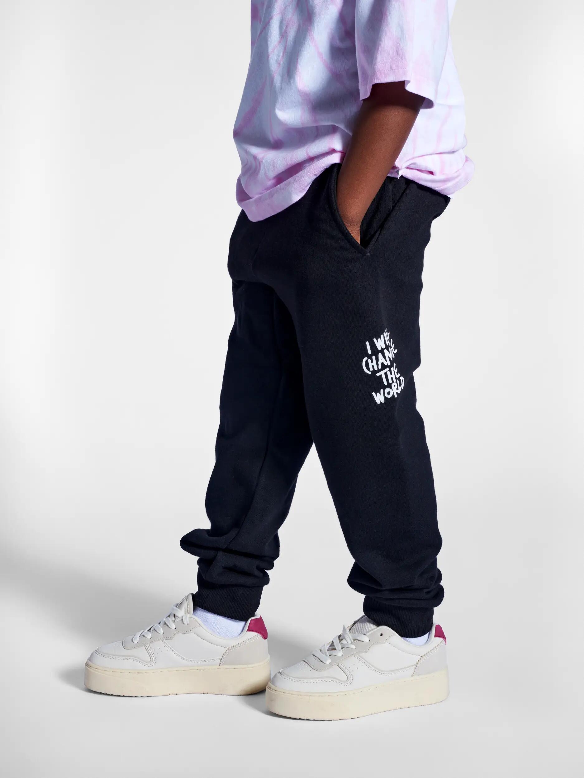 hummel stmPASADENA PANTS pantaloni jogging bambino unisex in cotone bio 3/5