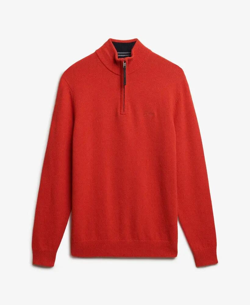 superdry Sweter półrozpinany z mieszanki wełny — slim fit 6/6