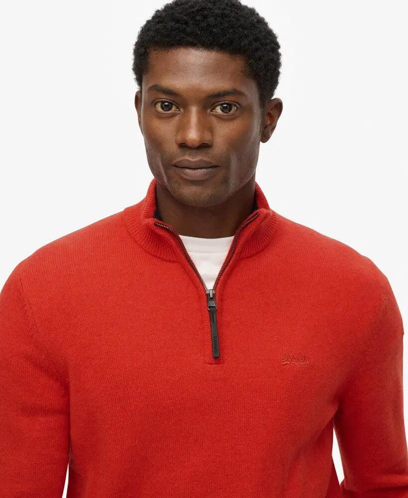 superdry Sweter półrozpinany z mieszanki wełny — slim fit 4/6