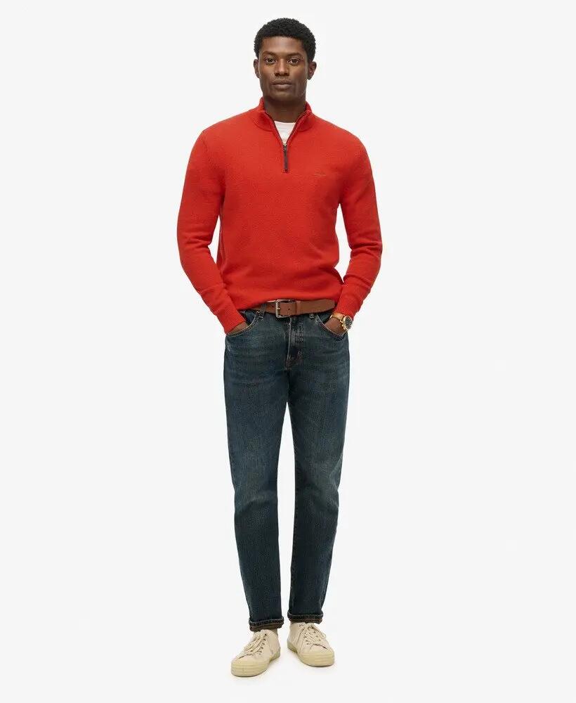 superdry Sweter półrozpinany z mieszanki wełny — slim fit 3/6