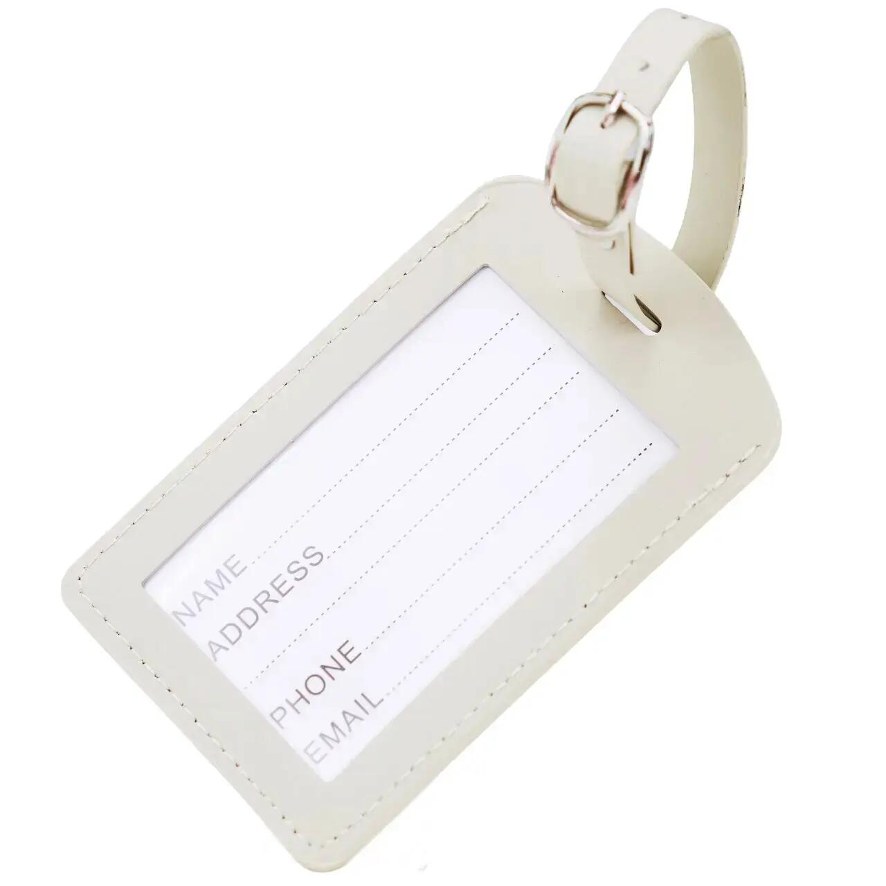 Paspoorthoesje en bagagelabel - elegante reisset van PU-leer BEIGE 4/5