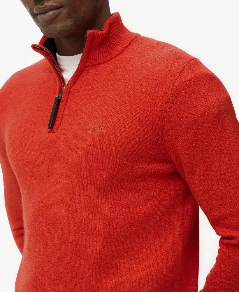 superdry Sweter półrozpinany z mieszanki wełny — slim fit 2/6