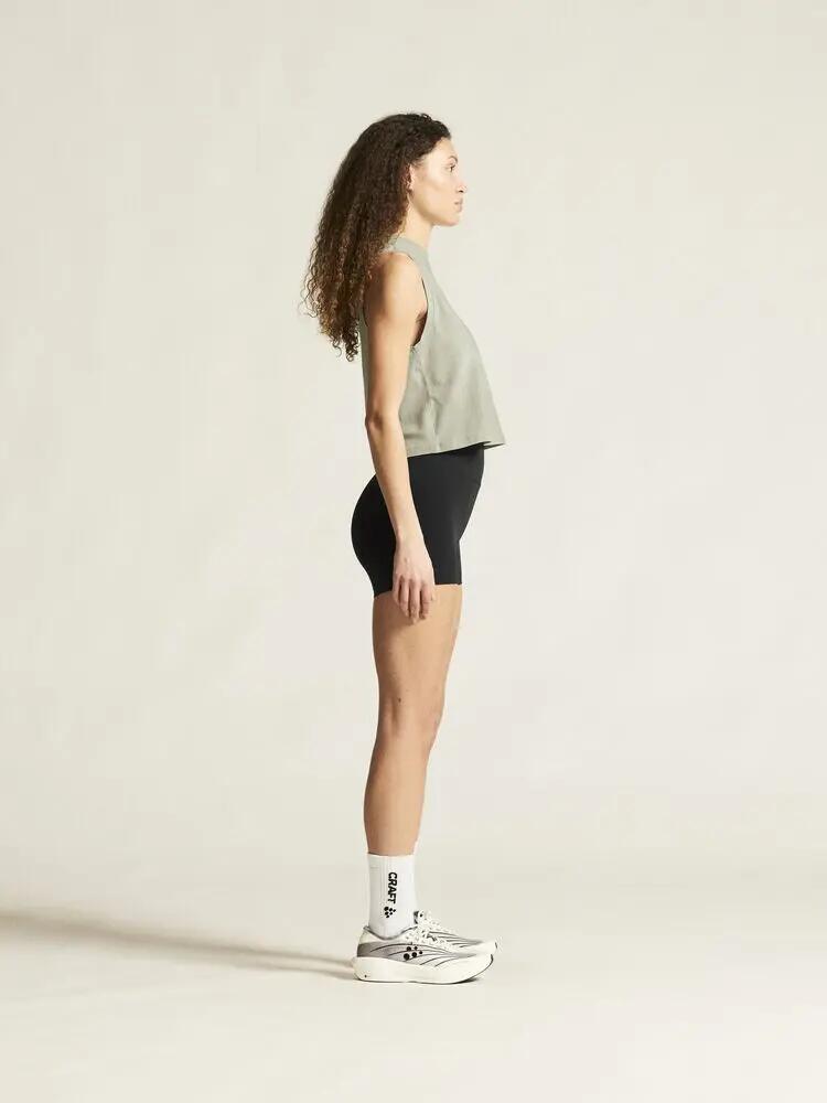 craft Collective Hotpants W — short de training noir, taille haute 6/7