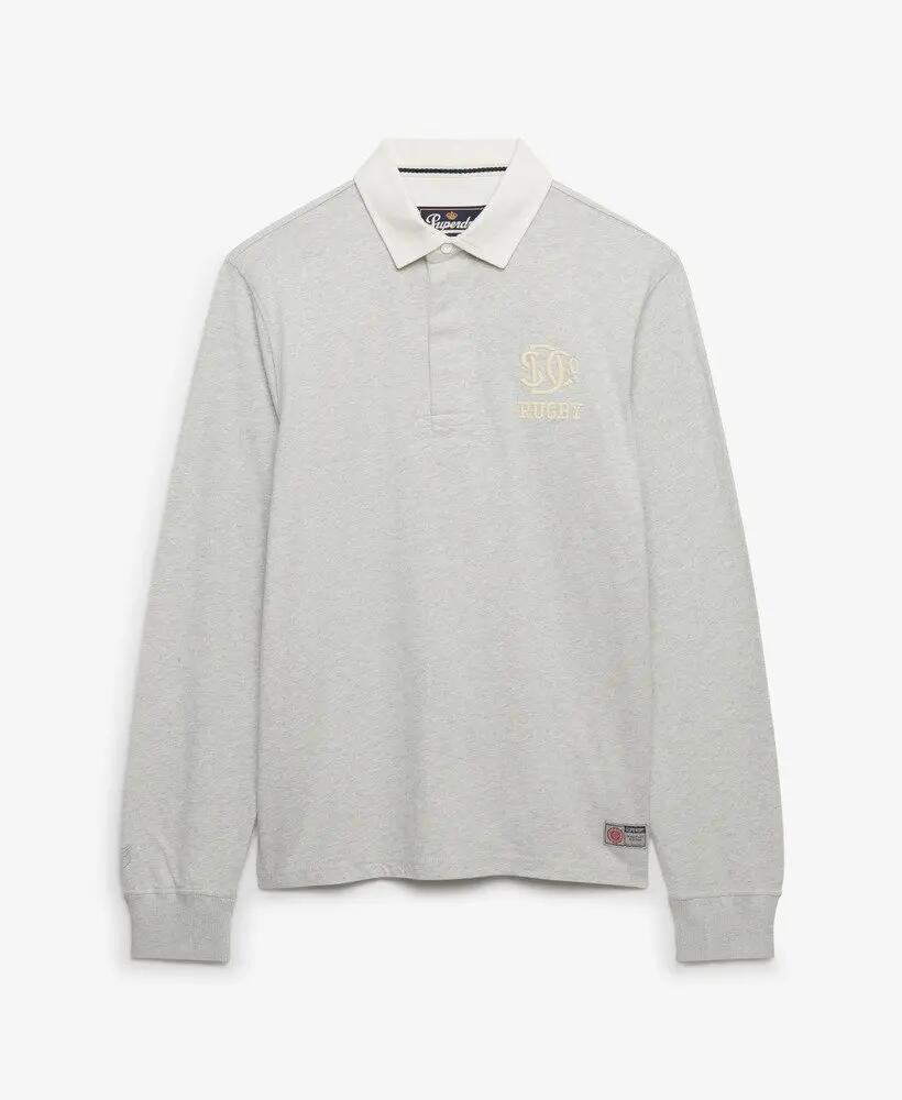 superdry Vintage Athletic Jersey Rugby Top – 100% algodão, Cadet Grey Marl 6/6