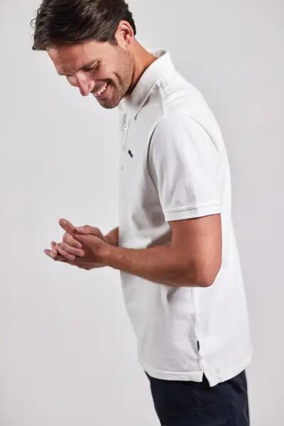 sebago Polo Outwashed Logo Pique branco em algodão 4/4