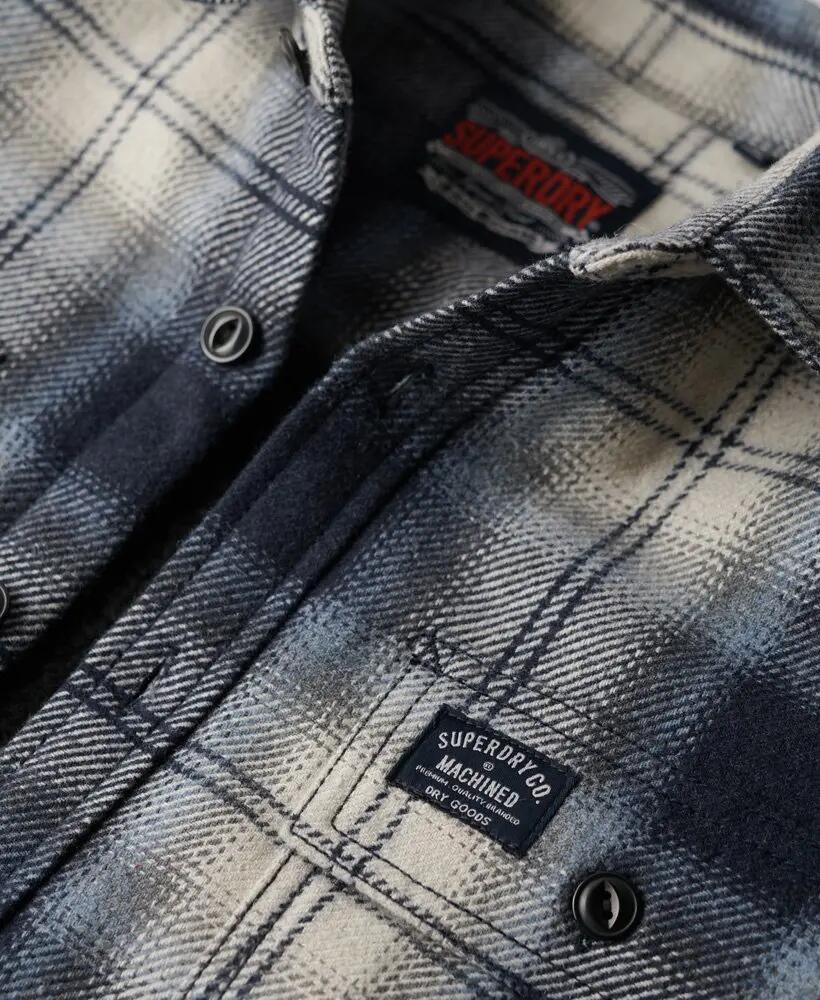 superdry Wool Miller Overshirt en laine à motif à carreaux 6/6