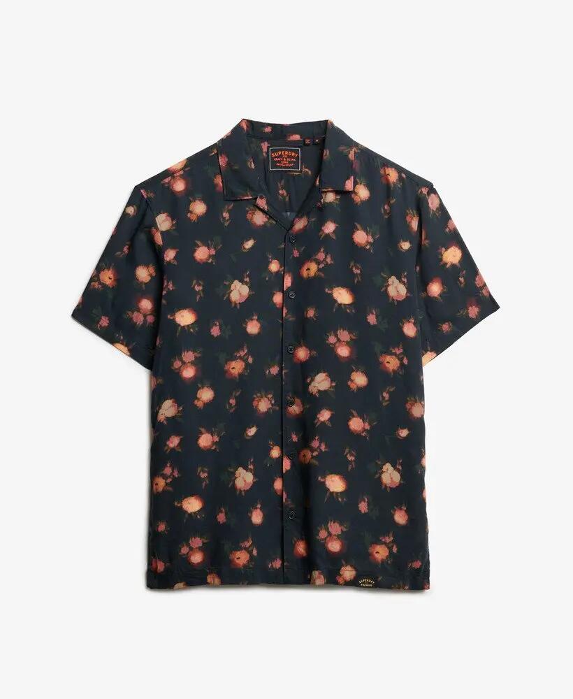 superdry Korte mouwen bedrukt overhemd – Abstract Floral Red, 100% modal 5/5